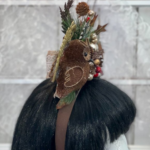 Christmas Brown Owl Adult Headband, Tacky Christmas Party, Ugly Sweater Contest - Picture 11 of 16